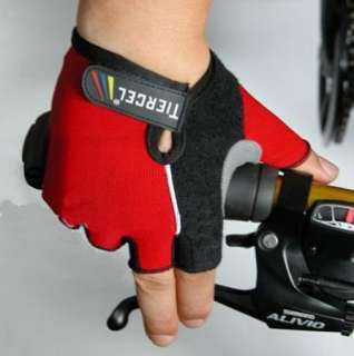 Red New Stylish Cycling MTB / Road Bike Bicycle Half Finger Gloves 