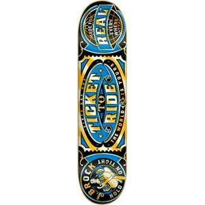  Real Brock Ticket To Ride Skateboard Deck   8.02 Sports 