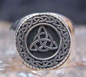 Celtic TRIQUETRA CHARMED Infinity knot Ring Silver SIZE  
