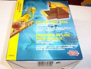 Living World Deluxe Bird Bath W/ Mirror & Cover(81812) 080605818125 