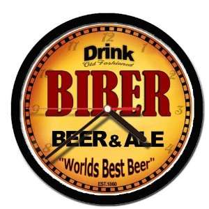  BIBER beer and ale cerveza wall clock 