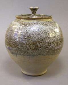   Original Artist Signed Hand Thrown Studio Art Pottery Covered Jar