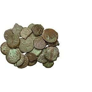  Bargain Lot of 25 Ancient Jewish Bronze Coins, c. 104 B.C 