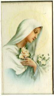   Vintage Religious Catholic Booklet Madonna Lady in Blue Cross Prayer