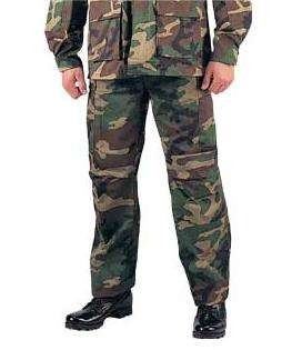 Woodland Camo BDU Pants, Military Fatigues 613902794245  