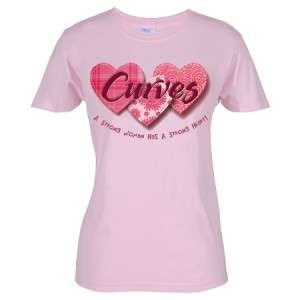 CURVES FOR WOMEN STRONG WOMAN HAS A STRONG HEART TEE SMALL