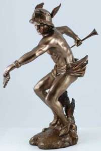 Greek God of Messenger Thieves Hermes Mercury Statue  