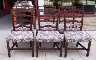 Mahogany Beacon Hill Chippendale Dining Room Chairs  