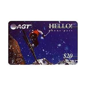  Collectible Phone Card $20. Hello Snow Ski Jumper 