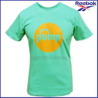 Reebok Pump Retro Day Glo Green Rave T shirt S M L XL  