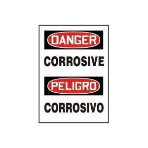  CORROSIVE (BILINGUAL) Sign   14 x 10 Dura Plastic
