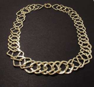 Technibond Hammered Geometric Necklace Silver  18  