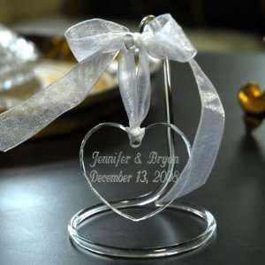  Personalized Glass Ornament with Stand