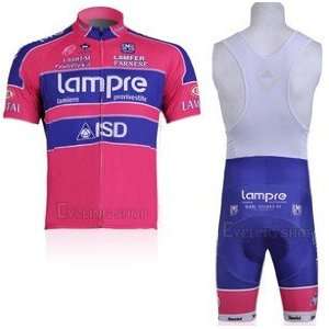 2011 the hot new model (Lampre) short sleeve jersey suit strap/Bicycle 