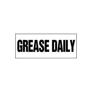   Labels GREASE DAILY Adhesive Vinyl   5 pack 2 x 6
