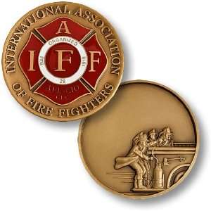  IAFF Seal Fire Heritage Engravable Challenge Coin 