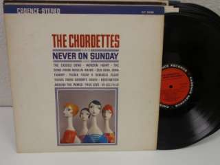 THE CHORDETTES Never On Sunday LP Cadence CLP 3056 vinyl album  