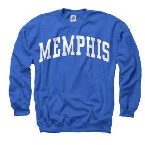  Memphis Tigers Royal Arch Crewneck Sweatshirt Sports 