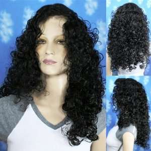  Long Black Curly Afro Wig