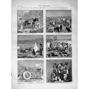   1873 Indian Army Camp Punjaub Afreedees Dukhnar Gondal