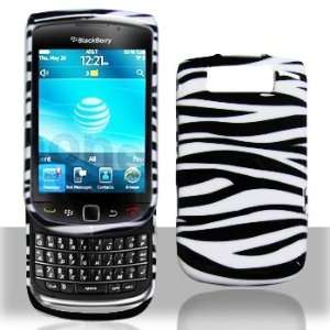  Blackberry 9800/Torch Black/White Zebra Hard Case Snap on 