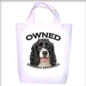  English Springer BLACK Owned Shopping   Dog Toy   Tote Bag 