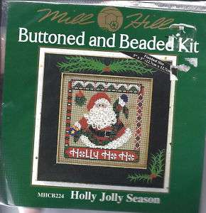 Mill Hill Buttoned and Beaded KIT HOLLY JOLLY SEASON  