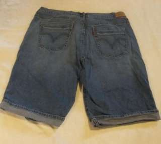   16 Levis 515 Cuffed Bermuda Shorts Denim / Blue Jeans Shorts Stretch
