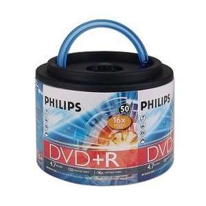  DVDR 16X 4.7GB Branded Blank Media Discs with handle (50 