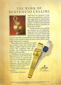 Watch Advertisement*Rolex Cellini Collection*1982  