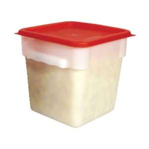 White Polyethylene 12 Quart Square Food Storage Container 