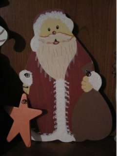 Wood Tole Painted Christmas Tree Ornaments New 7  