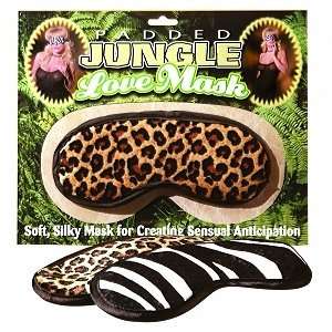   Sexy Padded Jungle Love Mask Blindfold ZEBRA