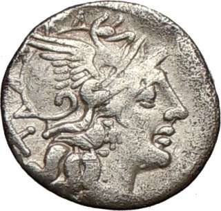   Republic 151BC Pub. Sulla Authentic Ancient Silver Coin ROMA & CHARIOT