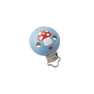   Haba Baby Mushroom Wooden Clip Light Blue with Nickel free Clip Toys