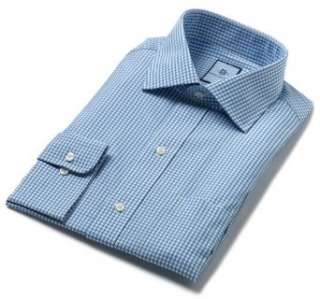   Mens Colby Spread Collar Mens Dress Shirt, Blue Gingham Clothing