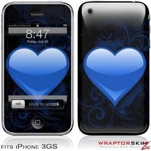   Skin and Screen Protector Kit  Glass Heart Grunge Blue Electronics