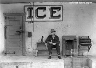 Man Selling Ice at Harlingen Texas tx photo picture  