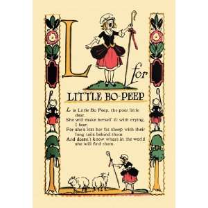  L for Little Bo Peep 20x30 Canvas