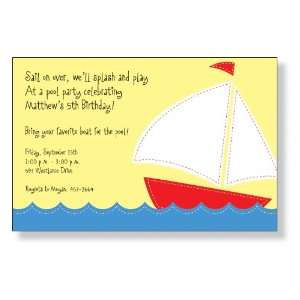  Stitched Boat Party Invitations