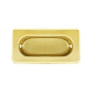  Beveled Edge Recessed Sash Lift in Unlacquered Brass 