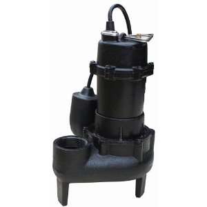   Iron Sewage Pump with Tethered Float Switch and Nonclogging Impeller