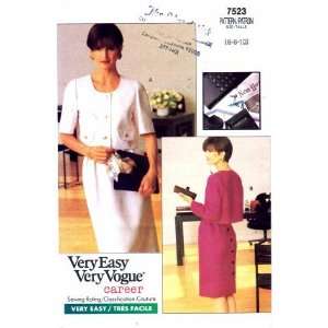  Vogue 7523 Sewing Pattern Misses Career Top & Skirt Size 6 