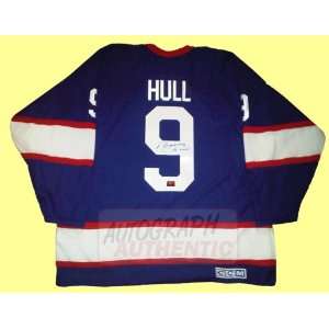    Autographed Bobby Hull Winnipeg Jets Jersey (Blue) 