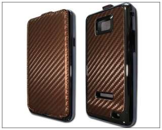 Luxury Dual Flip Stone Chrome leather case samsung i9100 galaxy s ii 