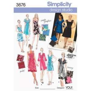 com SIMPLICITY PATTERN 3676 MISSES DRESS IN TWO LENGTHS WITH BODICE 