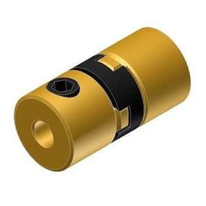 Oldham Coupling, Set Screw, Brass, 1/4in. Od, 2mm Bores, Blind Bore 