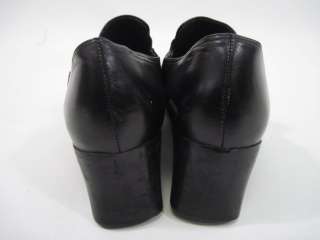 MUNRO Black Leather Square Toe Pumps Shoes Sz 10 N  