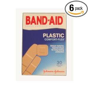 Johnson & Johnson Band Aid Plastic Assorted Sizes 30 in Box (Pack of 6 