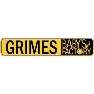   GRIMES BABY FACTORY  STREET SIGN